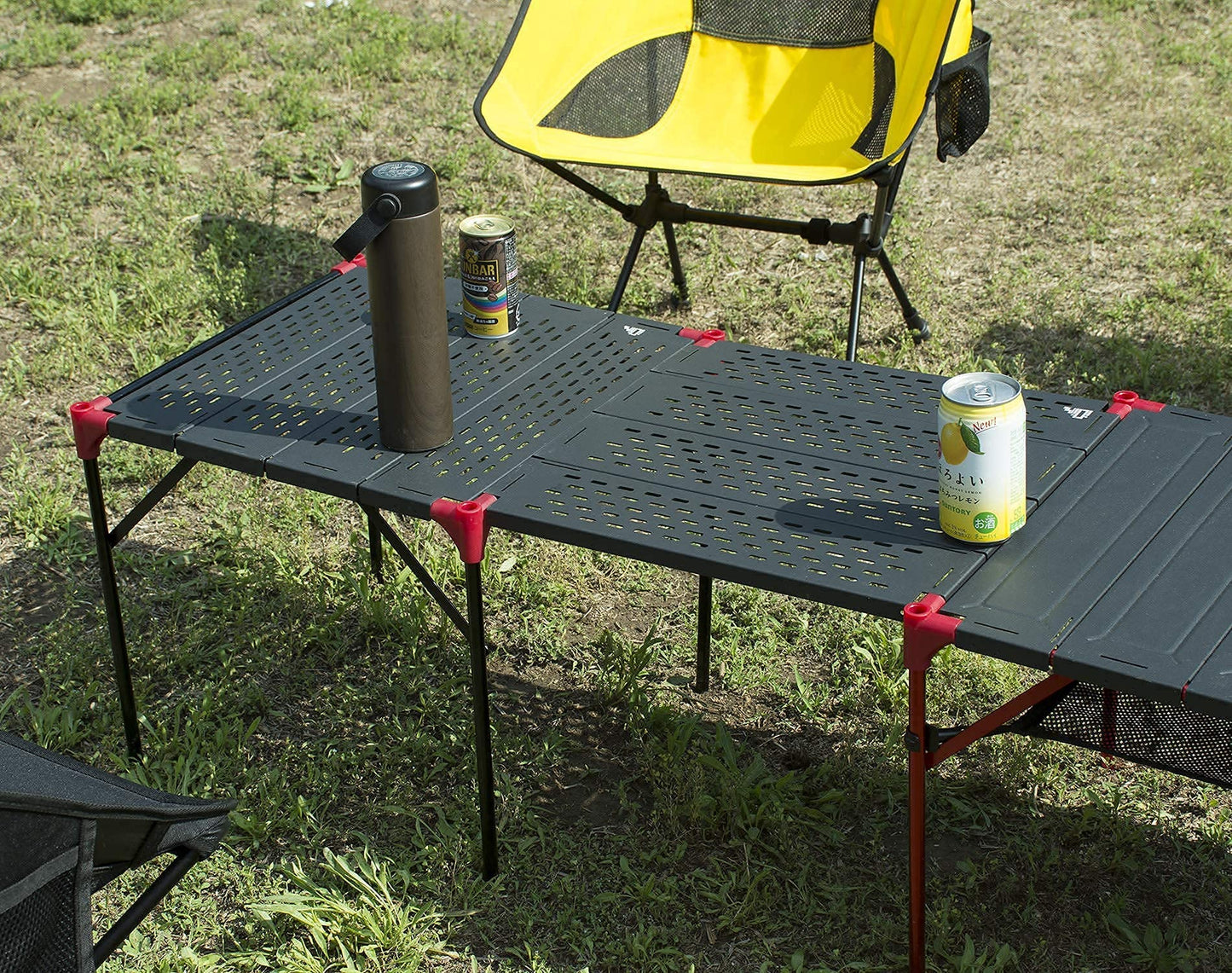 iClimb 2 Extendable Folding Table and 1 Pack Connecting Plates and 2 Lantern Hanger Bundle, Ultralight Compact for Many Person Camping Backpacking Beach Concert BBQ Party