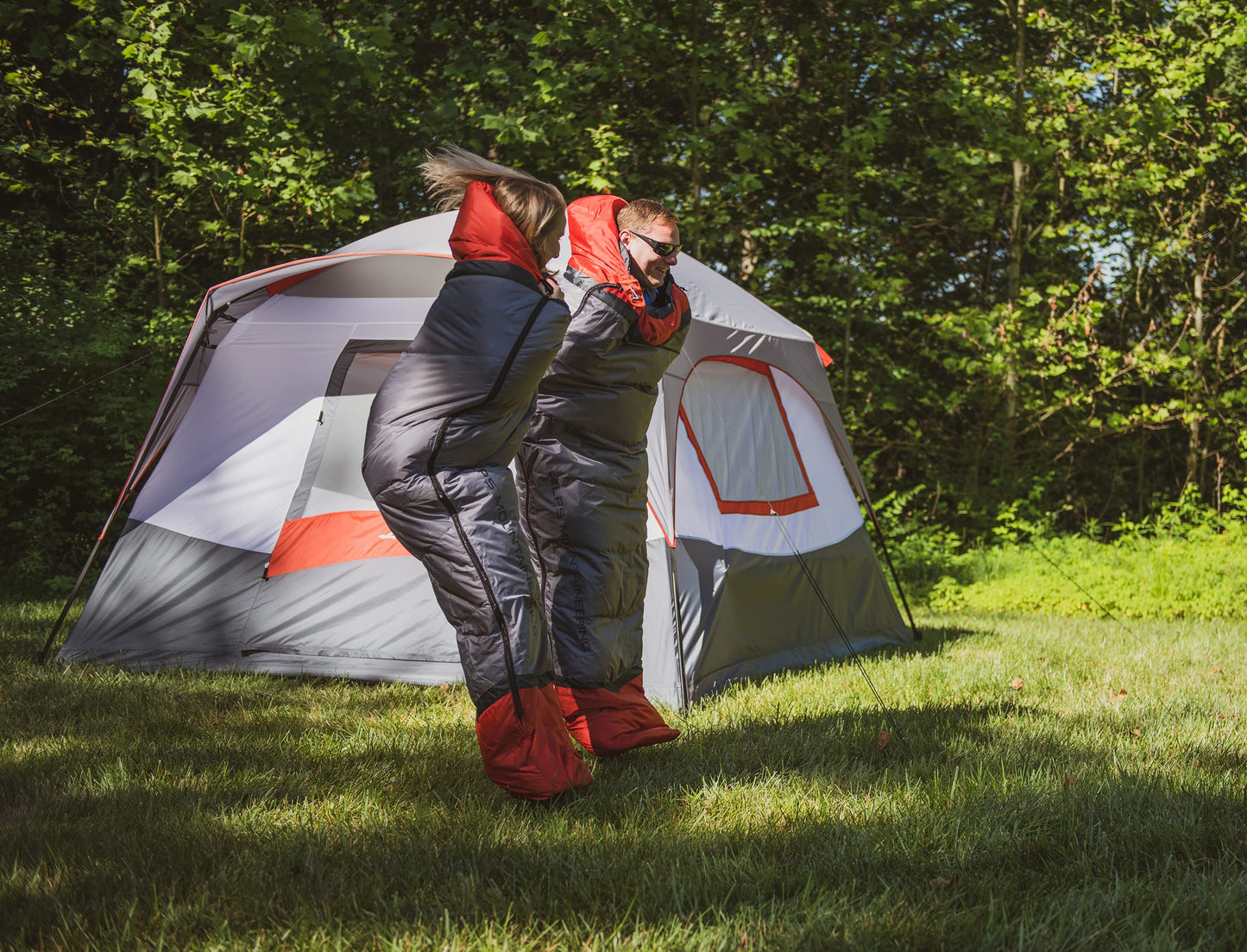 ALPS Mountaineering Zenith +30° Mummy Sleeping Bag, Regular - Gray/Red, New
