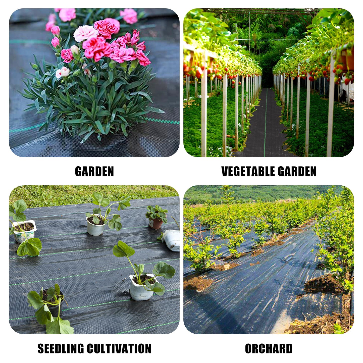 ZJIA 6FT x 300FT Weed Barrier Fabric Heavy Duty, 5.8oz Landscaping Fabric Woven Landscape Ground Cover for Gardens & Lawns