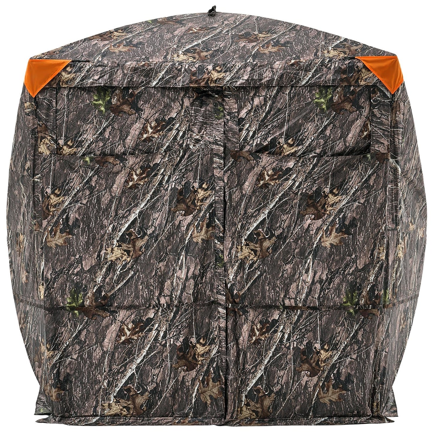 VEVOR Hunting Blind, 4-5 Person See Through Ground Blinds with Carrying Bag, 270 Degree Portable Camouflage Tent, Durable Concealed Shelter with Silent Magnetic Door and Window, for Turkey and Deer