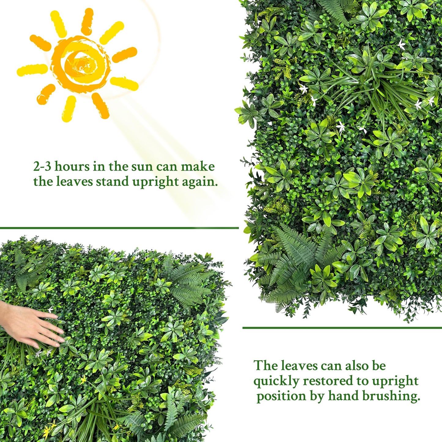 ODTORY Artificial Greenery Wall Panels: 40"x 120" (33.5 sqft) Faux Grass Wall Backdrop Boxwood Ivy Privacy Screen with UV Protection,Fake Hedge Fence for Outdoor,Indoor,Garden,Backyard and Home Decor
