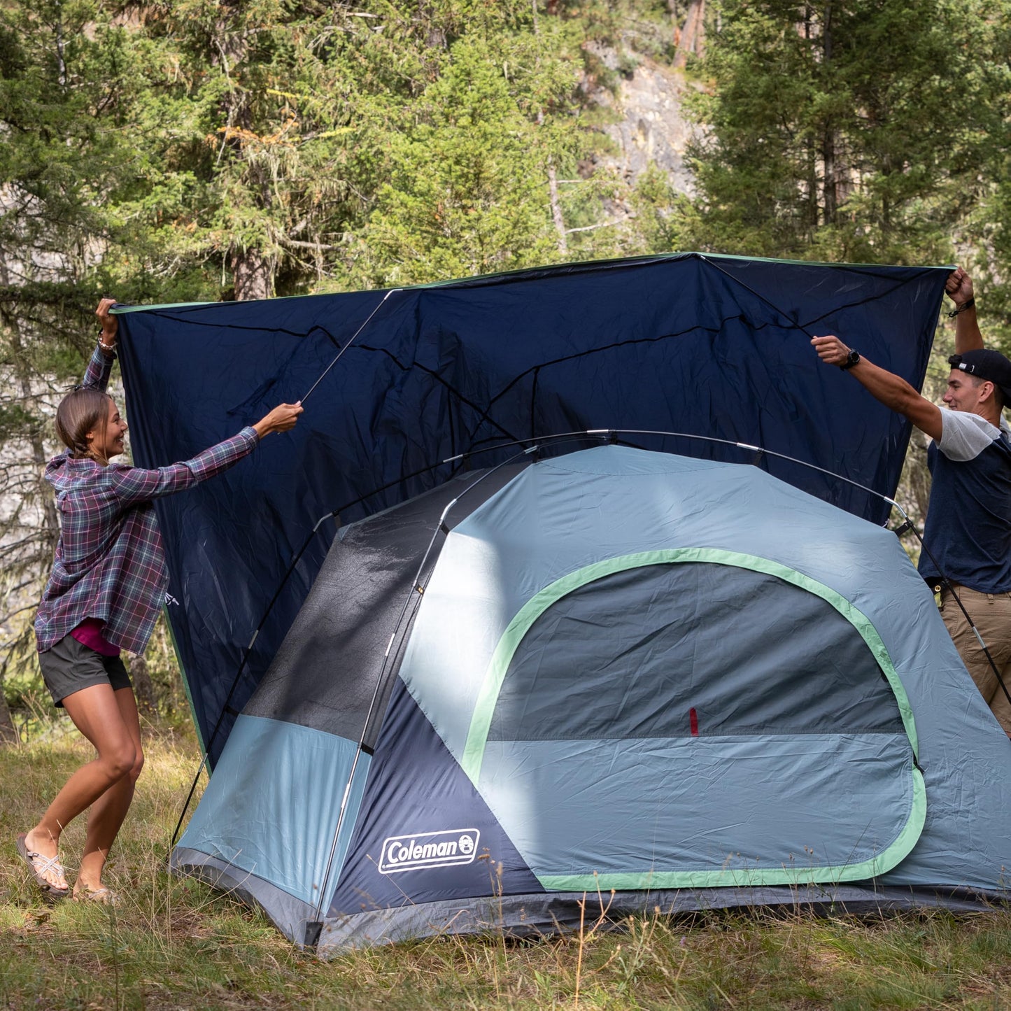 Coleman Skydome Tent with 5 Minute Setup, 2/4/6/8-Person Weatherproof Tent with Rainfly & Carry Bag, 20% More Headroom Than Traditional Canopies