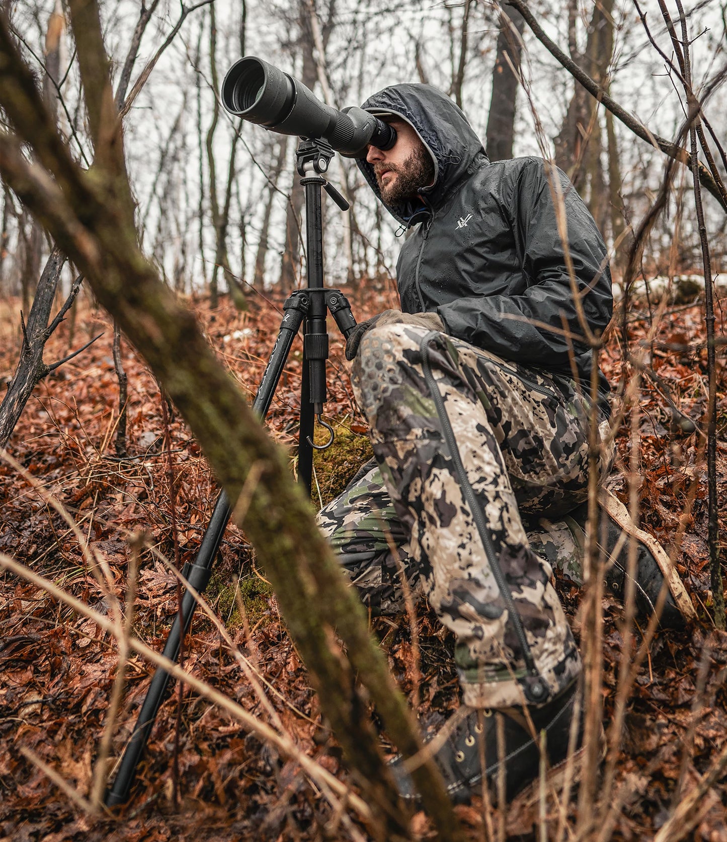 Vortex Optics High Country II Tripod Kit - Aluminum Tripod, 2-Way Pan Head, 22 lb Max Load, Rubber Feet - Unlimited, Unconditional Warranty