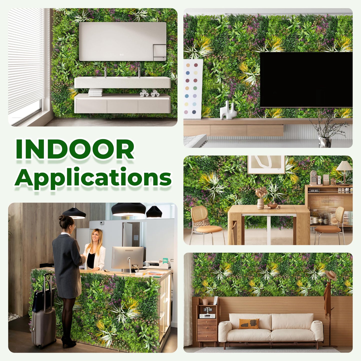 BHXCL Artificial Grass Wall Roll Panels: 6FT x 12FT Boxwood Hedge Panels, UV-Anti Privacy Fence Screen, Fake Greenery Backdrop for Indoor Outdoor Garden, Party, Wedding Decor
