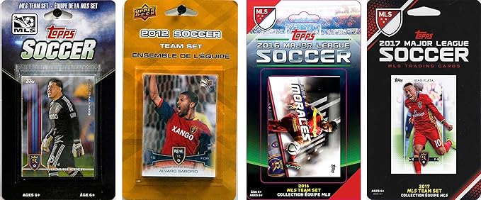 C&I Collectables MLS Real Salt Lake Men's 4 Different Licensed Trading Card Team Sets White