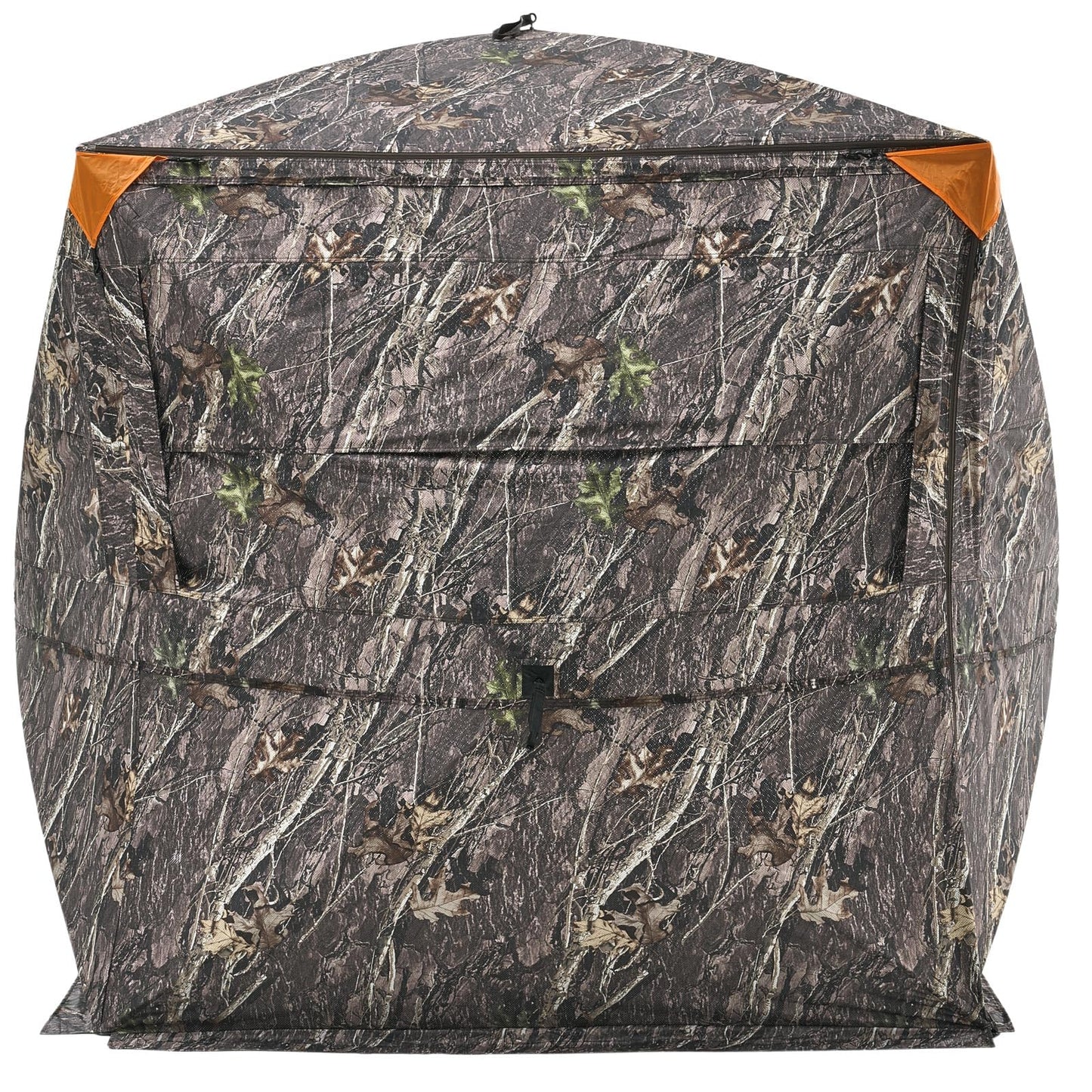 VEVOR Hunting Blind,See Through Ground Blinds with Carrying Bag, 360 Degree Portable Camouflage Tent,Durable Concealed Shelter with Silent Side Door and Window, for Turkey and Deer (4-5 Person)
