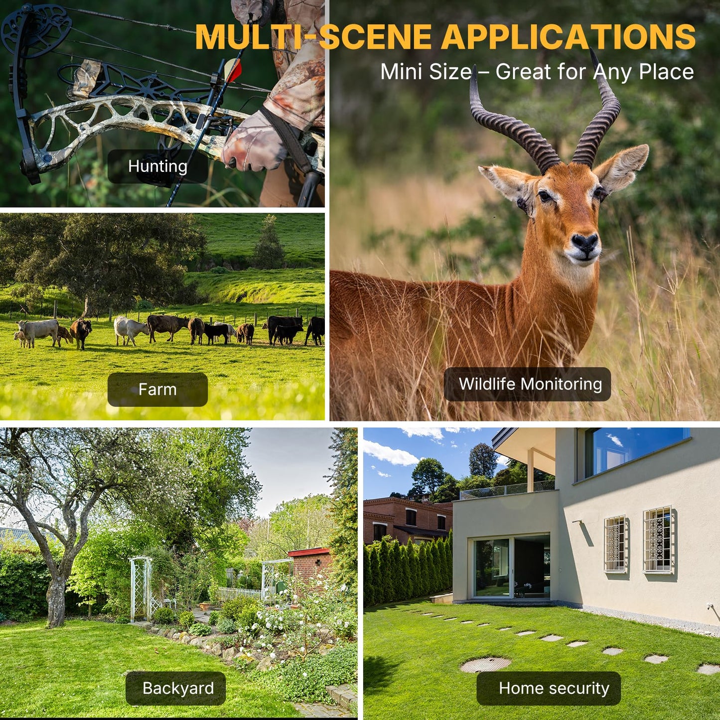 WOSPORTS Trail Camera 4 Pack 32MP 1080P HD Deer Camera with 32GB SD Card Game Cameras with Night Vision Motion Activated Waterproof for Outdoor Wildlife Monitoring with Card Reader