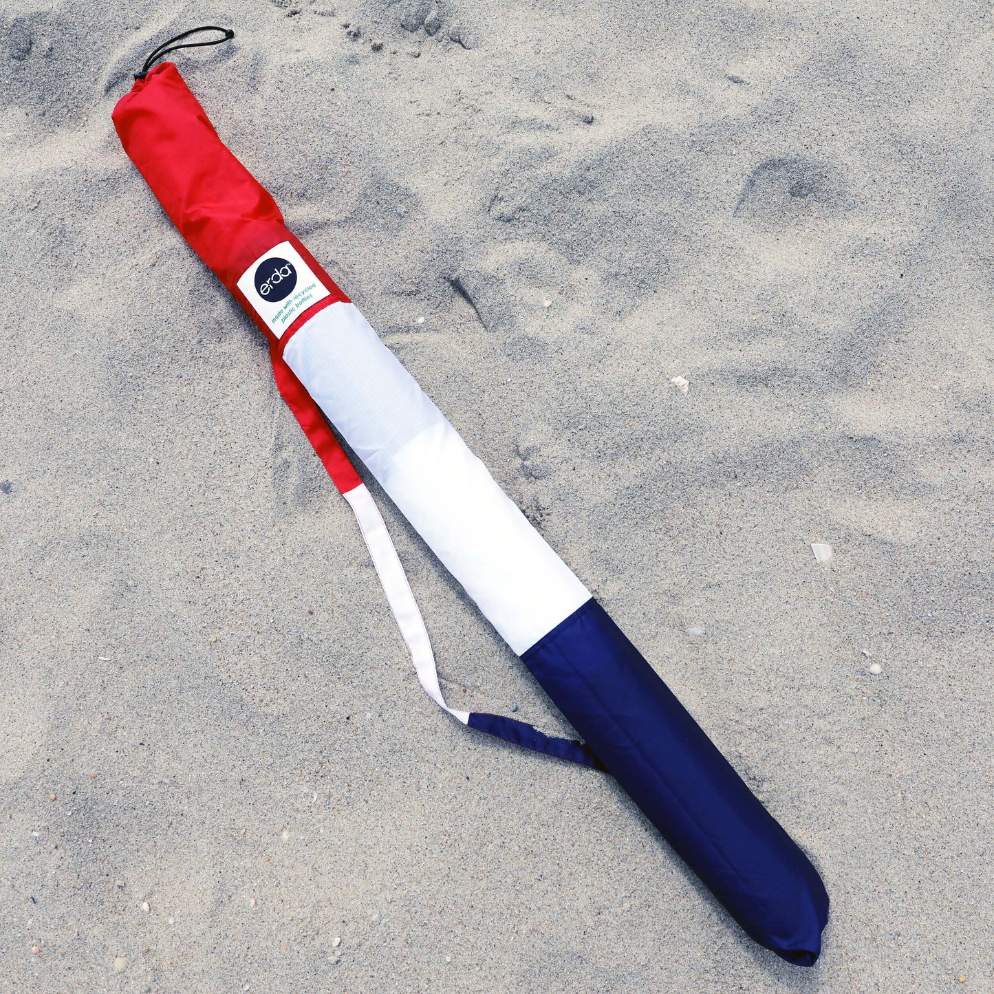 erda Liberty Stripe Pro Beach Recycled Polyester Rip-Stop 20 ft Lightweight Windscreen, Privacy Screen, Wind Blocker, Free Matching Shoulder Bag