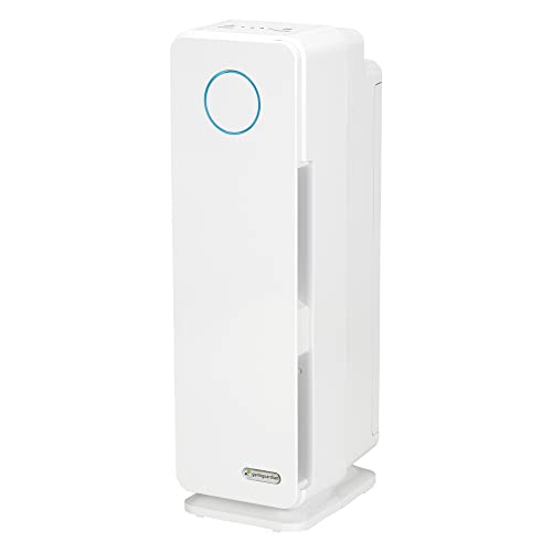 GermGuardian 5-In-1 HEPA Air Purifier for Home, Pet Air Purifier with HEPA Air Filter & UV-C Light, AC4300BPTCA, 743 Sq. Ft., 22'' Tower, Black