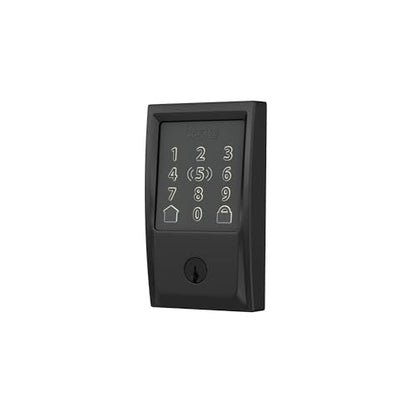 Schlage BE499WB CAM 619 Encode Plus WiFi Deadbolt Smart Lock, Keyless Entry Touchscreen Door Lock with Camelot Trim, Satin Nickel