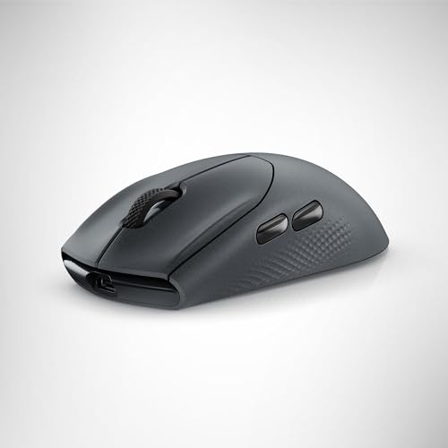 Alienware Wired/Wireless Gaming Mouse AW610M - 16000 DPI Optical Sensor, 350 Hour Rechargeable Battery, 7 Buttons, 3-ZONE 16.8m AlienFX RGB Lighting, Ergonomic - Dark Side of the Moon