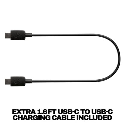 Skullcandy Crusher ANC 2 Wireless Over-Ear Bluetooth Headphones with Extra USB-C Charging Cable, Multi-Sensory Bass, Active Noise Cancelling, 60 Hours Battery, Microphone iPhone Android - True Black