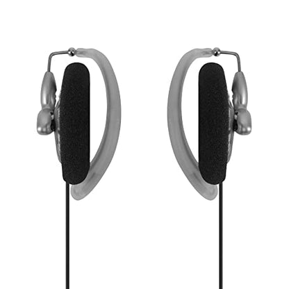 Koss KSC75 Portable On-Ear Clip Headphones, Retro Style, Ultra Lightweight, Silver and Black