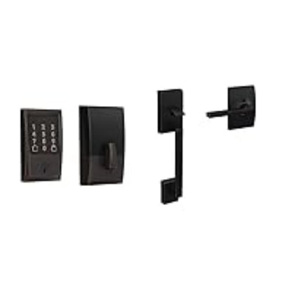 Schlage Encode Smart WiFi Deadbolt Lock for Front Door - Keyless Entry with App or Touchscreen - Works with Alexa, Hey Google, & Airbnb - Create Codes for Guests - Matte Black