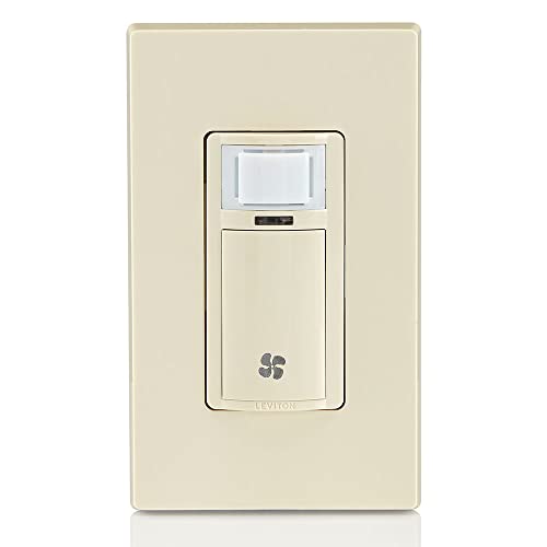 Leviton Humidity Sensor Switch for Bathroom Exhaust Fan, Automate Ventilation, Air Circulation, Moisture Control, ¼ HP, Single Pole, DHS05-1LW, White