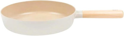 FIKA Nonstick Frying Pan - 11 Inch Induction Compatible Skillet with Wooden Handle | Healthy Ceramic Coating