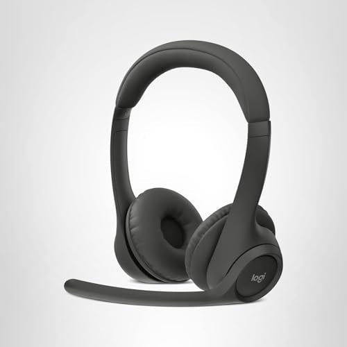 Logitech Zone 301 Wireless Bluetooth Headset with Noise-Canceling Microphone, Compatible with Windows, Mac, Chrome, Linux, iOS, iPadOS, Android – Graphite