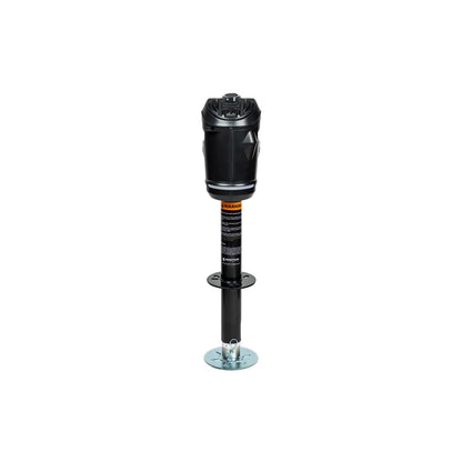 Bastion Distribution Black Sentinel Electric Trailer Jack with Cover – 3500 lb A-Frame Tongue Jack – Weatherproof Switches, LED Light, Manual Crank, 90 Degree Mount – No Stall, No Wobble, Easy Install