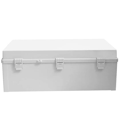 Large Electrical Junction Boxes Hinged Outdoor ABS Plastic Buckle Deep Wall Mount,Dustproof Waterproof IP67 Universal Durable Electrical Big Enclosure with Lock (23.62"x15.75"x8.66")