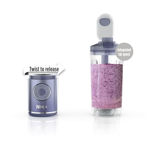 Ninja Blast Max, Portable Blender + Twist & Go, Personal Smoothie, Blend, Ice Crush, 3 Programs, Cordless, 22 oz removable Vessel, Dishwasher Safe, Leakproof, Navy, BC251NV
