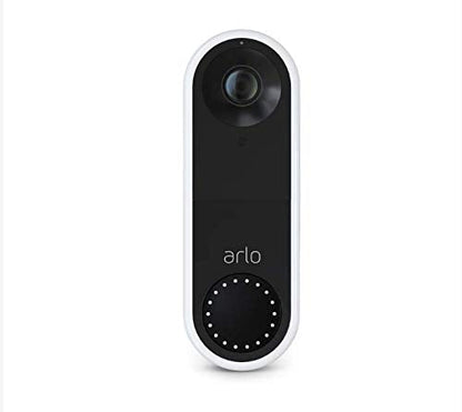 Arlo Essential Wired Video Doorbell - HD Video, 180° View, Night Vision, 2 Way Audio, Black - AVD1001B