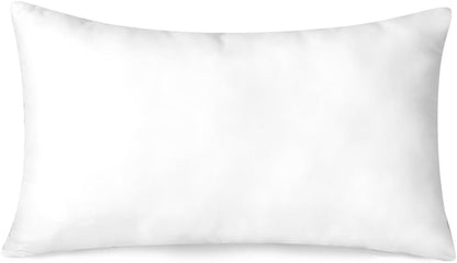 OTOSTAR Outdoor Throw Pillow Inserts - Water Resistant Cushion Pads for Patio | 12x20 Inch - White