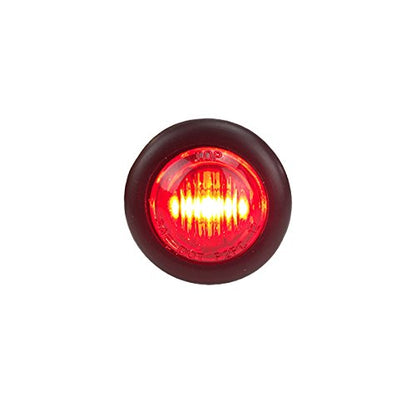LONG HAUL 3/4in Red LED Marker Lights Black Trim & Connector Ends, 10 Pack, Acrylic