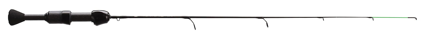 13 FISHING - The Snitch Pro/Freefall Ghost - Inline Ice Fishing Combo - 23" with Flex-Core Quick Action Tip - Left Hand Retrieve - SNPFF-23-LH Black