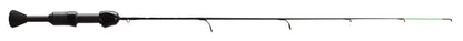 13 FISHING - The Snitch Pro/Freefall Ghost - Inline Ice Fishing Combo - 23" with Flex-Core Quick Action Tip - Left Hand Retrieve - SNPFF-23-LH Black