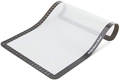 KitchenAid Silicone Baking Mat - Durable 9x14-Inch Gray Cooking Surface for Easy Baking