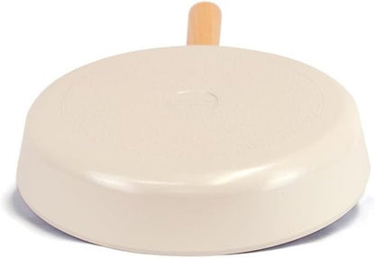 FIKA Nonstick Frying Pan - 11 Inch Induction Compatible Skillet with Wooden Handle | Healthy Ceramic Coating