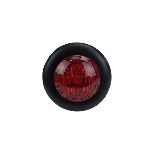 LONG HAUL 3/4in Red LED Marker Lights Black Trim & Connector Ends, 10 Pack, Acrylic