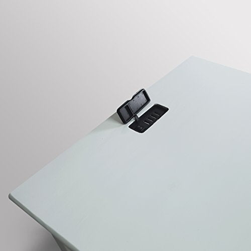 Casual Home Owl Night Stand with USB Port Charging Station and Drawer, 17.5" W x 14.25" D x 24.5" H, Natural Gray