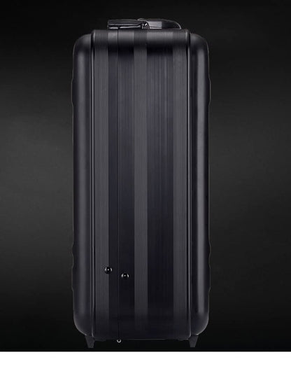 urecimy Men Metal Briefcase Aluminum Locking Storage Box with Removable Foam, Family Medicine Case, Money Suitcase, Jewellery Display Box, Black, 16.5X12.6X4.5 Inch