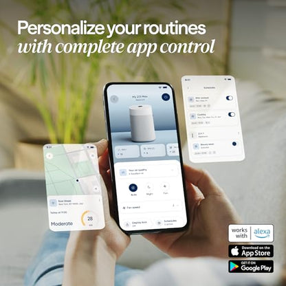 BLUEAIR Air Purifiers for Medium Rooms, Bedroom, Kitchen, Cleans 1,858 sqft in one hour, HEPASilent Smart Air Cleaner for Home, Pets, Allergies, Virus, Dust, Mold, Smoke - Blue Pure 311i Max