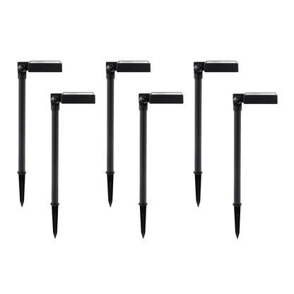 Tommy Bahama Solar Path Lights, LED Down Light, 40 Lumen, Adjustable Head, Black Finish, 6-Pack, Model 10907-40-6GB
