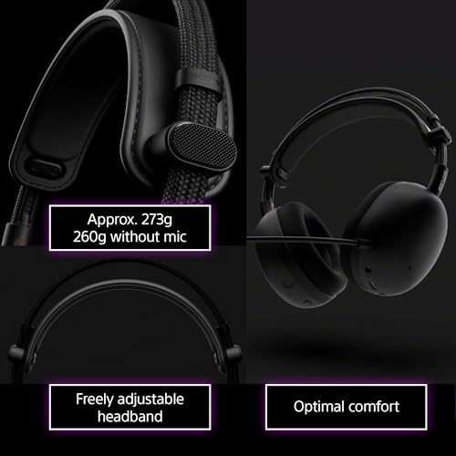 Sony INZONE H9 II Wireless Noise Canceling Gaming Headset, WH-1000XM6 Drivers, Lightweight, Detachable Cardoid AI Mic, 2.4GHz and Bluetooth, Soft Case, for PC, PS5, Switch, and Mobile, White