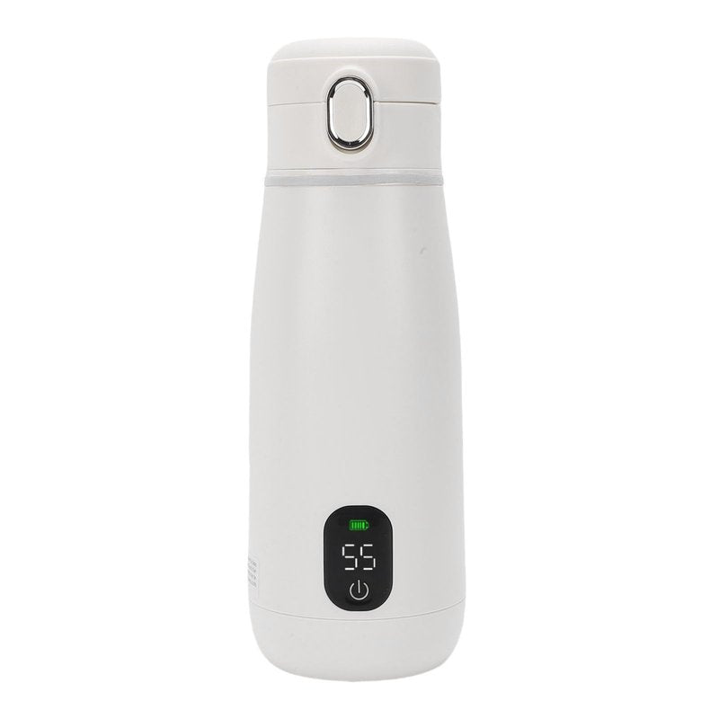 Vvikizy Travel Electric Kettle, 316 Stainless Steel USB Rechargeable Cordless Heating Portable 350ml Hot Water Boiler with Thermal Insulation, for Outdoor Camping Car Office