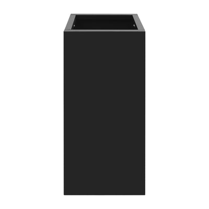 ACNAO 30in Height Metal Planter Box, Rectangular Outdoor/Indoor Flower Box with Drainage Holes, Modern Steel Planter Box for Gardens, Entrances, Balconies, Patios, Black