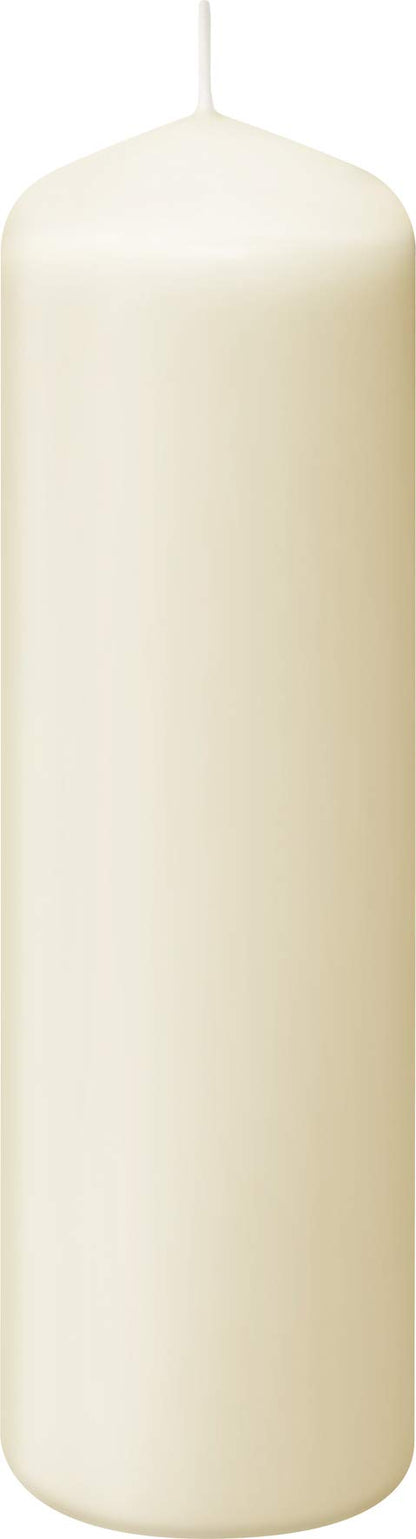 BOLSIUS 6 Ivory Pillar Candles Bulk - 3x9 Inches Candle Set - 116+ Hours Clean Burning - No Palm Oil - 0% Animal Fat - Premium European Quality - Unscented Dripless Any Occasion Pillars