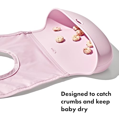 OXO Tot Roll-Up Bib - 2 Pack - Drizzle and Blossom
