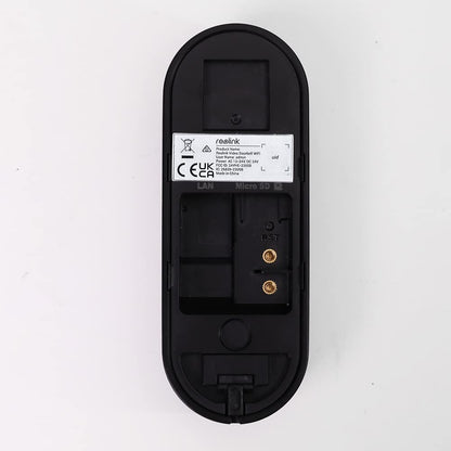 REOLINK Video Doorbell WiFi Camera - Wired 2K Outdoor, 5G&2.4G WiFi, 4:3 Wide View Angle, Smart Detection, Local Storage, No Subscription Front Door Home Security, Customized Chime V2