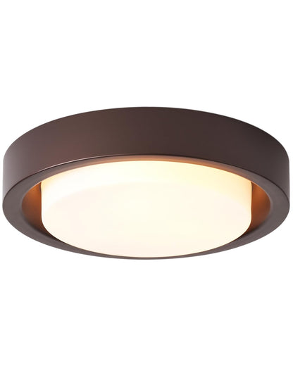 MIAOMEIO Flush Mount Ceiling Light 3-Lights Metal Glass Round 16 Inch Oil Rubbed Bronze CL23998