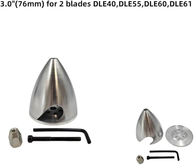 Metal Propeller Spinner Dia 70mm-127mm CNC Plane Spinner for DLE Gasoline Engine DLE20 DLE30 DLE55 DLE111 DLE222 RC Airplane (3.0(76MM))