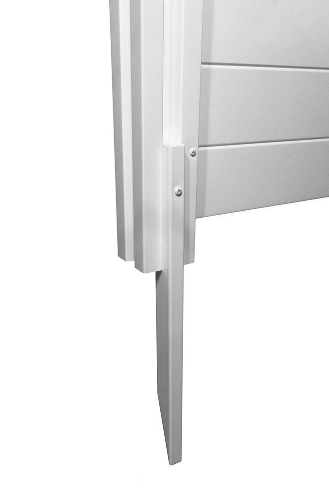 4ft H x 4ft W (2 Panels) No Dig Enclo Premium White Vinyl Privacy Screen, Outdoor Privacy Panels, Use As Air Conditioner Fence, Trash Can Enclosure, Pool Equipment Enclosure, ZP19014