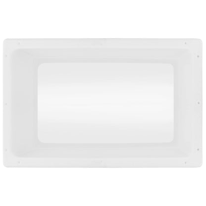 RecPro RV Skylight Inner Dome, Clear Window, 14in x 22in, Model RP-5053, White