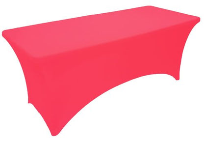 Gowinex 2 Pack 6FT Black Spandex Tablecloth Stretch Fitted Table Cover for Rectangular Table Event, Wedding, Banquet and Parties