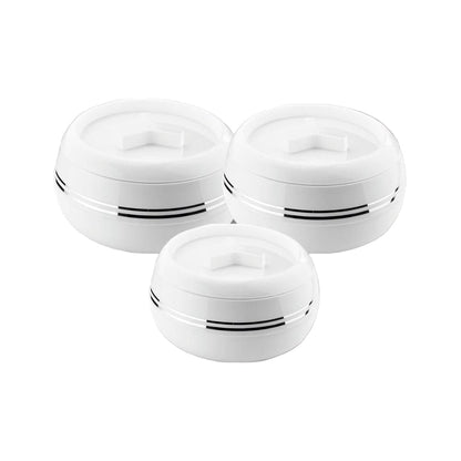 T TABAKH Palazio Jumbo 5500ml, 7500ml, 10000ml Insulated Casserole Dish with Lid 3ps Set Hot Pot Food Warmer/Cooler - Thermal Soup, Salad Serving Bowl - Stainless Steel Container - Keeps Food Hot & Cold (5.5L, 7.5L, 10L)