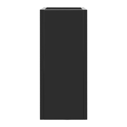 DYNAMI 30in Tall Planter Box,Steel Metal Rectangular Planter Box with Removable Shelf,Modern Decorative Black Metal Planter Flower Pot,for Indoor Outdoor Patio Garden (Black, 30x12x12in)