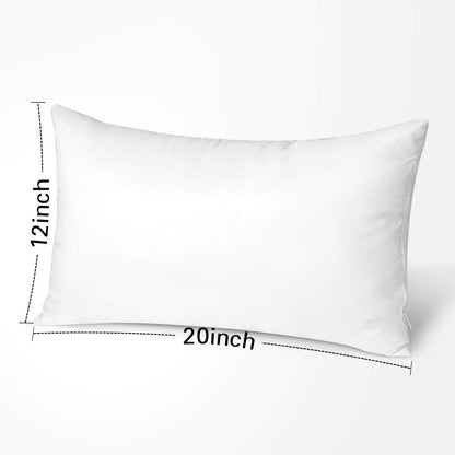 OTOSTAR Outdoor Throw Pillow Inserts - Water Resistant Cushion Pads for Patio | 12x20 Inch - White